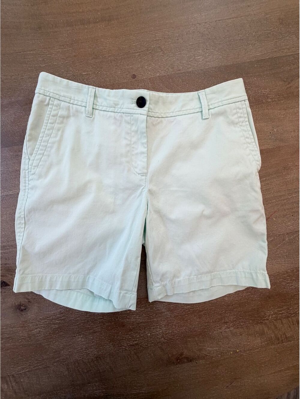 Talbots Relaxed Chino Shorts Size 2 Light Aqua Blue Casual Summer Preppy